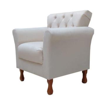Imagem de Poltrona Decorativa P/ Clinica,Escritorio,Salão _ Sued Bege - Estofado