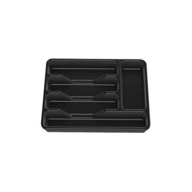 Imagem de Porta talheres para gaveta com 5 divisórias preto micromax