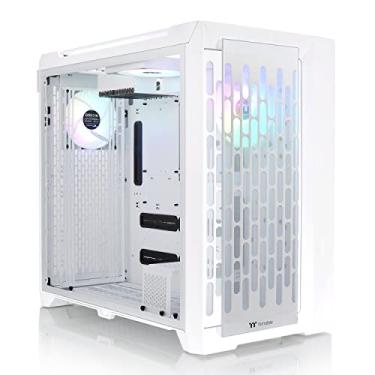 Imagem de Thermaltake CTE C750 TG ARGB Snow E-ATX Torre completa com design de eficiência térmica centralizada; ventiladores brancos CT140 ARGB de 3 x 140 mm pré-instalados; painel frontal e lateral de vidro