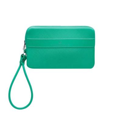 Imagem de Carteira Feminina Blogueira Com Zíper de Mão VK, Verde