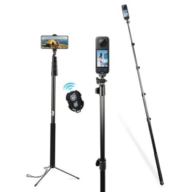 Imagem de BMZX Bastão de selfie invisível de 299 cm de comprimento, 3 metros com controle remoto sem fio, bastão de selfie para iPhone, Android, adequado para câmeras Insta360 X4, X3, ONE X2, ONE R, ONE X,