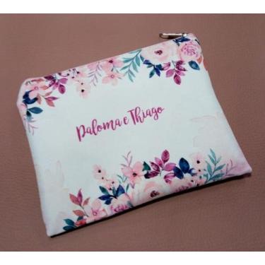 Imagem de 10 Necessaires Personalizadas Casamento 18x14 - Produto Artesanal