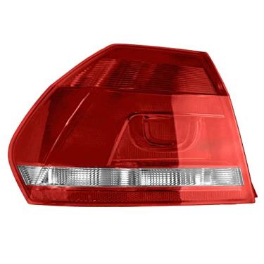 Imagem de TRQ Conjunto de luz traseira externa esquerda lado do motorista compatível com 12-15 Passat VW2804108