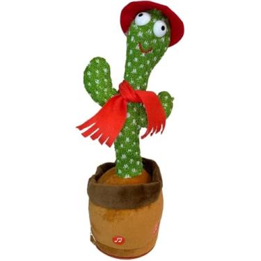 Imagem de Cacto Dançante Cantante Falante Música Dança Repete Brinquedo de Pelúcia