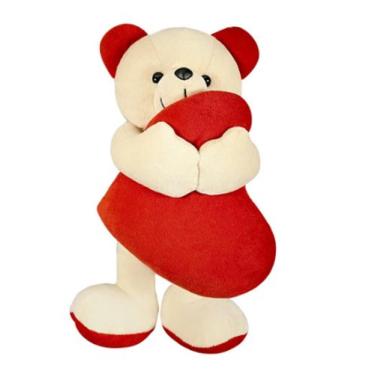 Imagem de Urso Ursinho Pelúcia Carinhoso Com Coração 30 Cm - Namorados - Ursinho