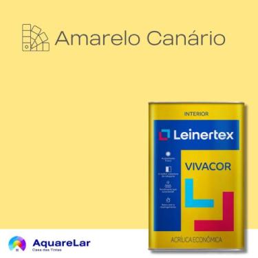 Imagem de Vivacor Acrílica Leinertex Fosco 18L, AMARELO CANÁRIO
