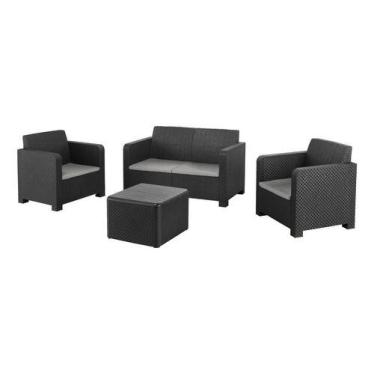 Imagem de Conjunto De Jardim 4 Peças Poltronas E Mesa Rattan Importado - Nattura