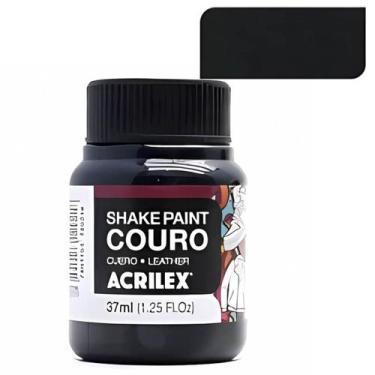 Imagem de Tinta Pinta Couro Shake Paint Acrilex 37ml Natural Sintético, Preto