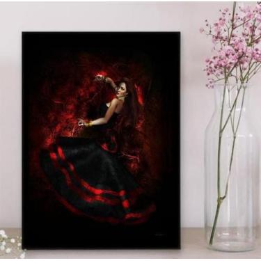 Imagem de Quadro Maria Padilha Pombagira 24X18Cm - Com Vidro Branca - Quadros On