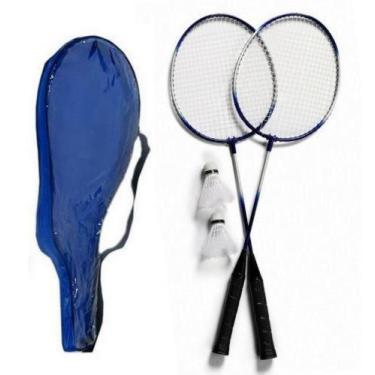 Imagem de Kit Com 2 Raquetes De  Badminton 2 Petecas e Bolsa para transporte - N