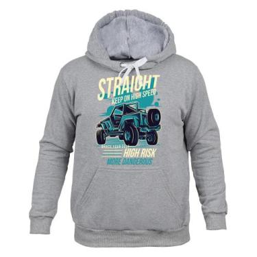 Imagem de Moletom 100% Algodão Quente Straight - Surprass, Cinza, M