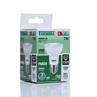 Imagem de Lâmpada Led Taschibra PAR20 7W E27 Autovolt, 4000 K - Neutro