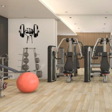 Imagem de Adesivo de Parede Academia Peso Força Saúde Musculação - Kanto Store, 