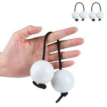 Imagem de 2 peças Asalato Shakers, bola rítmica Kashaka instrumento musical africano Aslatua Shakers, branco