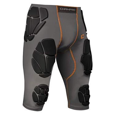 Imagem de CHAMPRO Cinta unissex ProShield 7-Pad para adultos, grafite, laranja, adulto 3GG