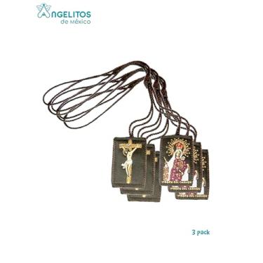 Imagem de Angelitos de Mexico Escapulário Our Lady of Carmel, Algodão, Sem Pedra Preciosa