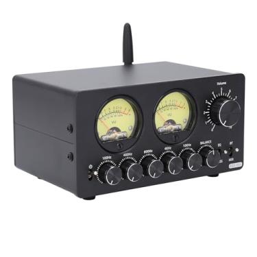 Imagem de Som Equalizador de 5 Bandas Bypass Design Grandes Medidores VU Caixa de Liga de Alumínio EQ Pré-amplificador Equalizador 100Hz 400Hz 800Hz 4KHz 10KHz Controle de Banda Rica para