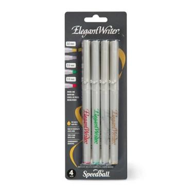 Imagem de Speedball 2886 00 Conjunto elegante para ocasiões especiais, 4 marcadores elegantes para escritores, sortidos