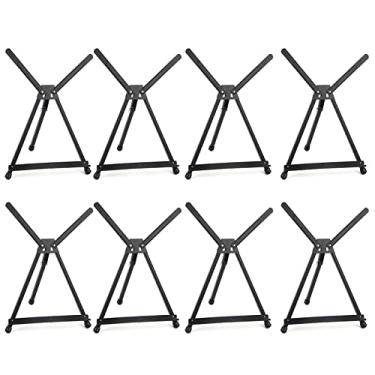 Imagem de Falling in Art Display de Cavalete de Mesa de Alumínio de 15 "A 21", Tripé Preto com Pés de Borracha, Contém Telas, Pinturas, Livros, Fotos, Placas (Pacote com 8)