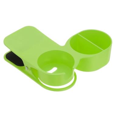 Imagem de PATIKIL Clipe de suporte de copo de mesa, grampo na mesa, suporte de garrafa, suporte de copo de sofá, com armazenamento para mesa, barco, pátio, cadeiras, bebida, refrigerante, caneca de café, verde