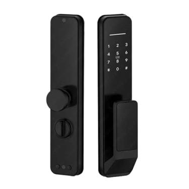 Imagem de Fechadura Eletrônica CYOMKWO, Biométrica, Preta, Fechadura Inteligente para Portas, Compatível com Alexa e Google Home