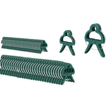 Imagem de Clipes de jardim para plantas trepadeiras ao ar livre, 20 clipes de plantas grandes e 20 peças de clipes de rosa pequenos para suporte de treliça de arco de jardim, clipes de tomate para videiras,