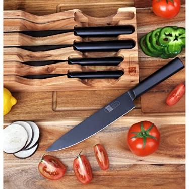 Imagem de Conjunto Black - 5 facas + cepo