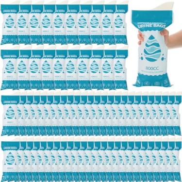 Imagem de Nuogo Sacos de urina descartáveis de 800 CC com 100 unidades, bolsa portátil para urina para mulheres, viagens, emergência, urinol, para homens, mulheres, engarrafamentos, acampamento, caminhada