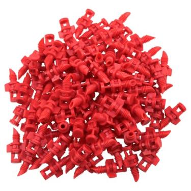 Imagem de FINBe Cabeça de pulverização de irrigação de gramado de jardim de 360 graus para sistemas de irrigação de plantas (vermelho 360°) 100 peças