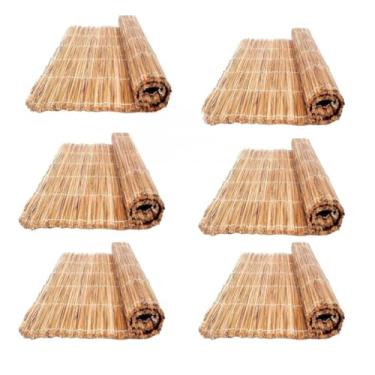 Imagem de Esteiras taboa Kit pergolato decoração tatame Painel Palha Rústico Cabeceira 170 * 100cm(6 Unidades)