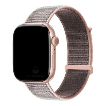 Imagem de Pulseira Nylon Loop compatível com Apple Watch - Baú do Viking, Rosa-a