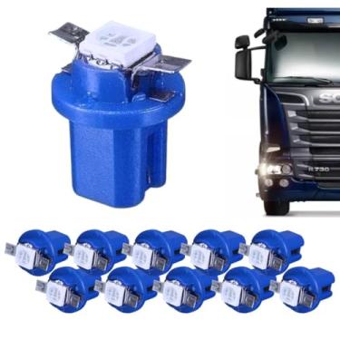 Imagem de KIT 10 LAMPADA T5 B8.5 D 1 LED AZUL 24V