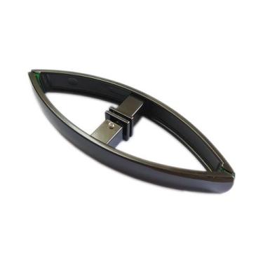 Imagem de Puxador curvo com 1 furo 27cm para porta de vidro e portão - Bronze - 