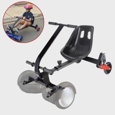 Imagem de Carrinho Assento Hoverkart com Guidão para Overboard 6.5'' 8'' 10'' Preto Importway BW-307