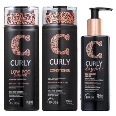 Imagem de Kit Truss Curly - Shampoo Low-Poo 300ml + Condicionador 300ml + Leave-