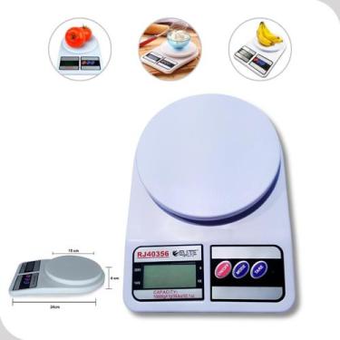 Imagem de Balança Digital 10KG Cozinha Branca Barata - Elite