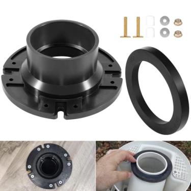 Imagem de Bzumperyz 385345892 Flange de piso de soquete de vaso sanitário RV 3" Flange de vaso sanitário + 385311652 Kit de vedação de vaso sanitário RV Peças compatíveis com vaso sanitário doméstico