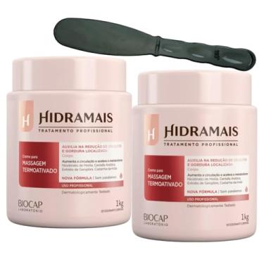 Imagem de 2UN Creme Para Massagem Termoativado 1KG Hidramais+Espátula