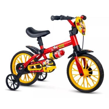 Imagem de Bicicleta Infantil Nathor Aro 12 Mickey Rodinhas  Segurança
