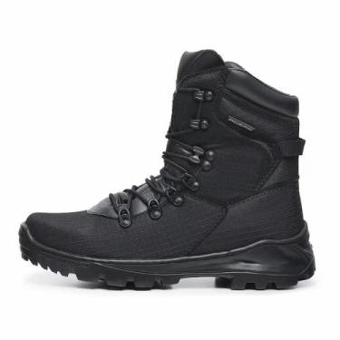 Imagem de Bota Coturno Militar Extra Leve Acero  Modelo Ripstop Preto Cano Alto 