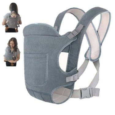 Imagem de Canguru Carregador Criança Bebe Sentado Deitado Alça Ajustavel Ergonomica Passeio Viagem Seguro Macio Resistente Confortavel