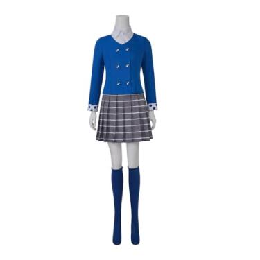Imagem de VintageCos Women's Veronica Sawyer Costume Musical the Heathers 3 Uniform Outfit Jd Heather Chandler Cosplay Suit (Blue, XS)