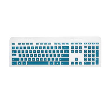 Imagem de Capa protetora de teclado de silicone premium Cosmos cor prata para teclado sem fio Logitech Mk520, Aqua Blue