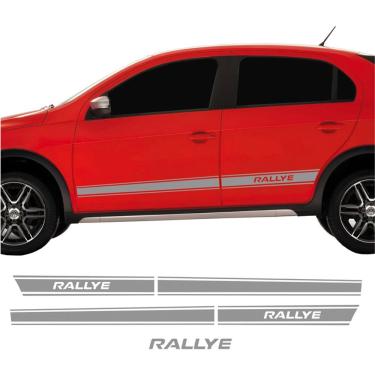Imagem de Adesivos Compatível Gol Rallye 2011 Lateral + Traseira R699 Cinza Cor Cinza