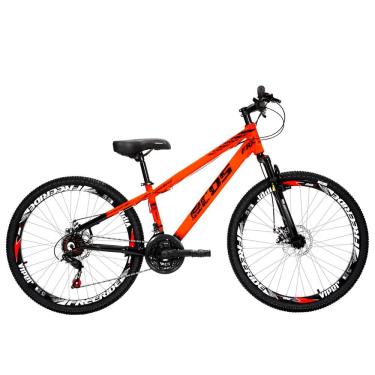 Imagem de Bicicleta Aro 26 Freeride Ecos Aero 21 Marchas Cor Laranja Neon
