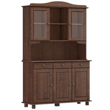 Imagem de Cristaleira Madeira Maciça 5 Portas 129 Cm 8925 Cafe Milani Store Cafe