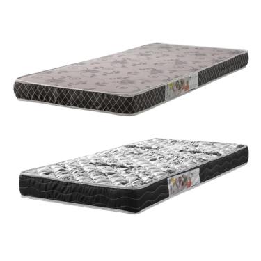 Imagem de Kit 2 Colchão Solteiro 88x188 Espuma D20 Branco