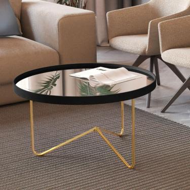 Imagem de Mesa Centro De Sala Pensilvania Preto Dourado