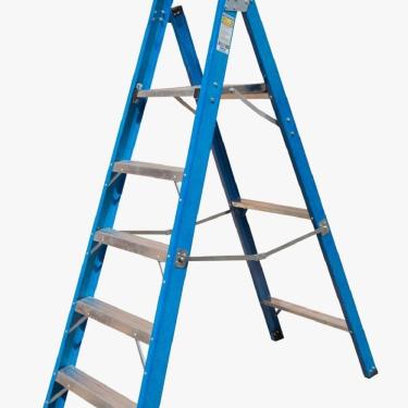 Imagem de Escada Plataforma De Alumínio-fibra De Vidro 4 Degraus + Plataforma