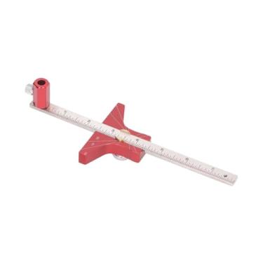 Imagem de IEUDNS Escriba de marcenaria, régua de cálculo de desenho de linha com escala de ajuste de ângulo, régua quadrada, medidor de marcação para medição de